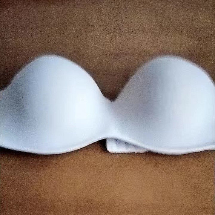 Invisible Strapless Half Cup Traceless Sexy Gathering Bra One-piece Invisible Wedding Dress Off-shoulder Bra For Women - Flemme Flair