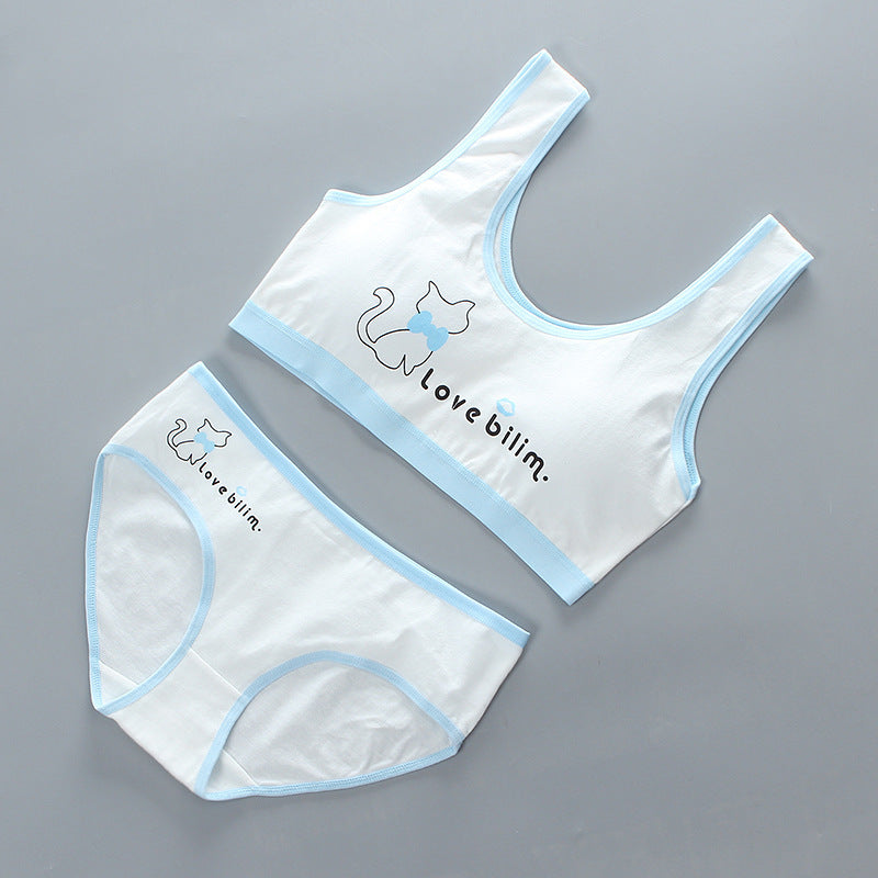 Girls' Bra Set, Pure Cotton, Developmental Vest, Underwear, Children'S Bra, Cotton - Flemme Flair