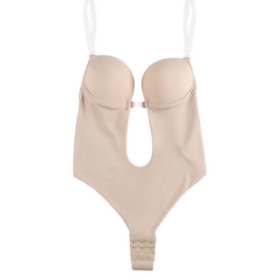 Invisible Shoulder Strap Backless Bra Bra Seamless One-piece Shapewear - Flemme Flair