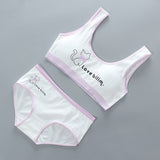 Girls' Bra Set, Pure Cotton, Developmental Vest, Underwear, Children'S Bra, Cotton - Flemme Flair