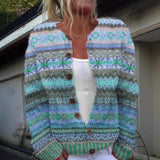 3D Digital Printing Cardigan Knitted Coat Women's Clothing - Flemme Flair