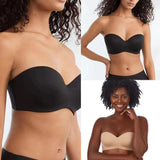Invisible Strapless Half Cup Traceless Sexy Gathering Bra One-piece Invisible Wedding Dress Off-shoulder Bra For Women - Flemme Flair