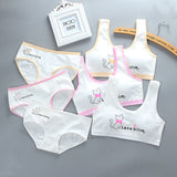 Girls' Bra Set, Pure Cotton, Developmental Vest, Underwear, Children'S Bra, Cotton - Flemme Flair