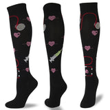 Ladies running stretch compression sports socks