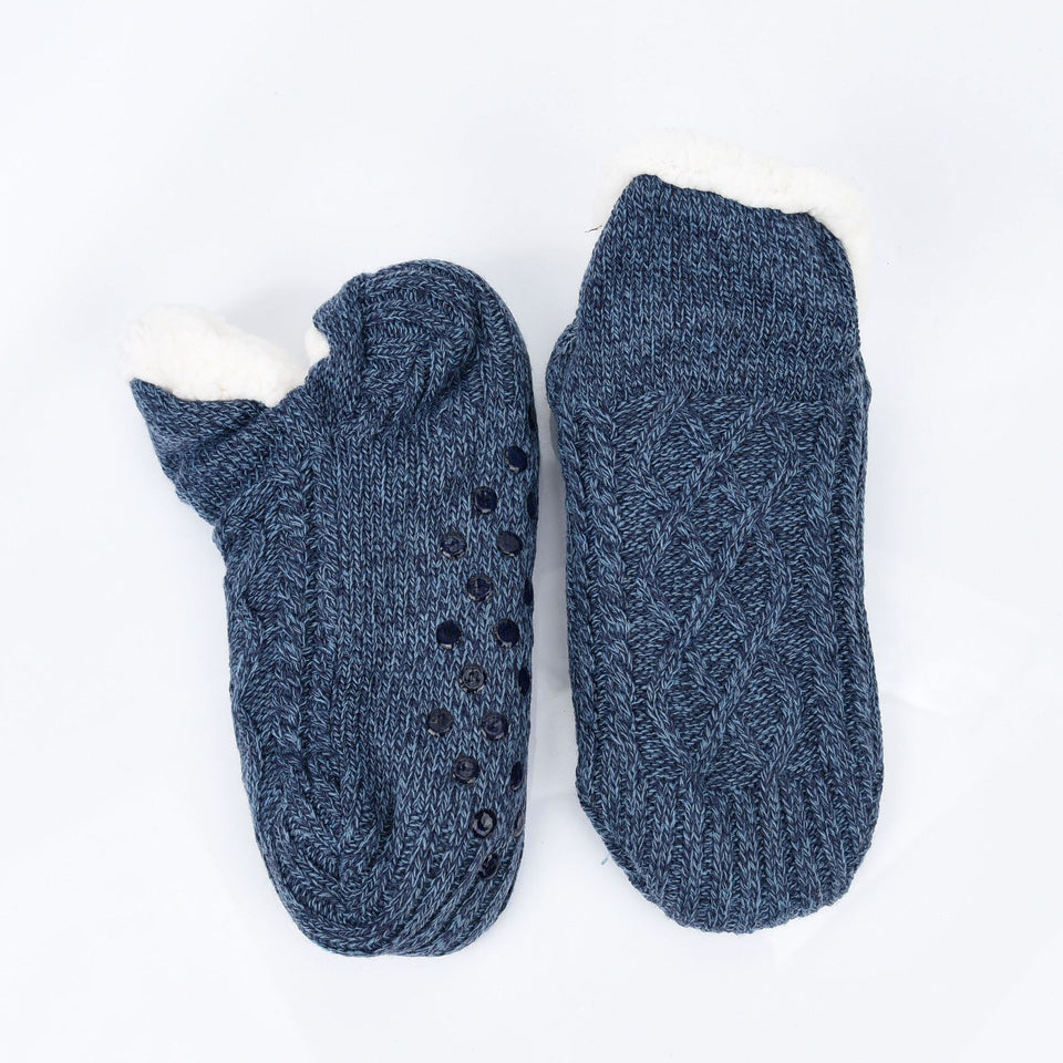 In Winter Add Fleece And Thicken Warm Slippers And Socks