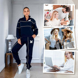 Womens 2 Piece Outfits Lounge Hoodless Pullover Sweatshirt Sweatsuit Sets Sweatshirt Baggy Fashion Sweatpants With Pockets