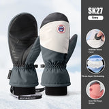 Snowboard Gloves For Women Wind-proof And Cold Protection Touch Screen Fleece-lined Thickened