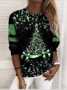 Snowflake Women's Sweater Printed Pullover