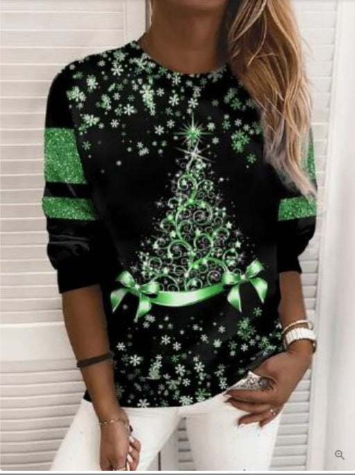 Snowflake Women's Sweater Printed Pullover