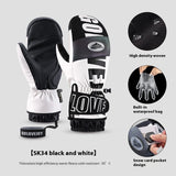 Snowboard Gloves For Women Wind-proof And Cold Protection Touch Screen Fleece-lined Thickened