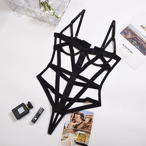 Complex Craft Strapped Cross Sexy Lingerie Bodysuit