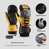 Snowboard Gloves For Women Wind-proof And Cold Protection Touch Screen Fleece-lined Thickened