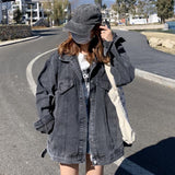 Denim Jacket Loose Korean Style Hong Kong Style Casual Jacket