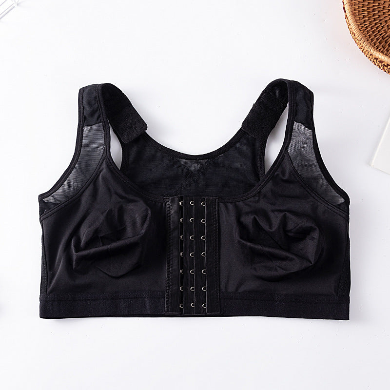 European And American Front Button Closure Sports Bra