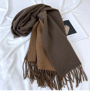 New Scarf Autumn And Winter Popular Color Matching Cashmere Scarf For Women