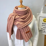 Women's Simple Thick Warm Woolen Scarf