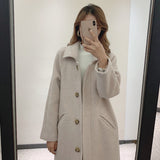 Popular Thin Woolen Cloth Trendy Fashionable Women's Coat