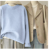 Loose Idle Style Sense Of Relaxation Round Neck Base Inner Sweater