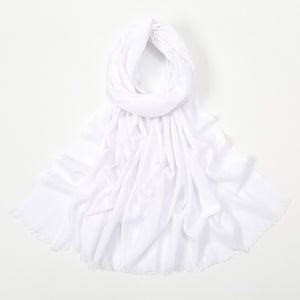 Flat Slub Cotton Solid Color Scarf Breathable Monochrome