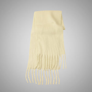 Mohair Idle Style Soft Fluffy Pure Color Warm Keeping Scarf