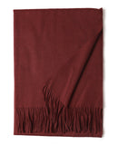 New Solid Color Wool Long Beard Warm Tassel Scarf Thick