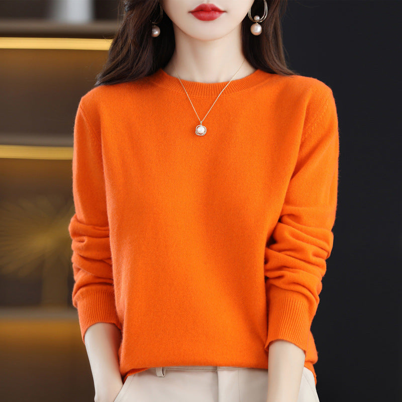 Solid Color Simple Pullover Cashmere Loose Sweater