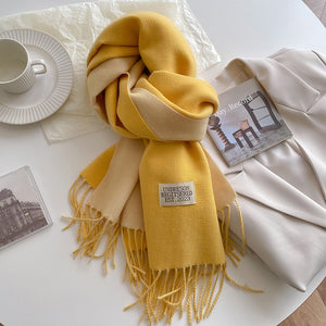 New Scarf Autumn And Winter Popular Color Matching Cashmere Scarf For Women