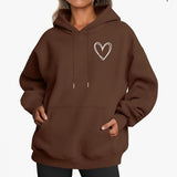 Korean Style Hooded Brushed Hoody Women's Casual