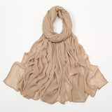 Curling Rayon Wrinkle Scarf Women's Simple Toe Cap