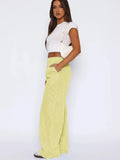 Fashion Casual Striped Trousers Striped Printed Wide Leg Trousers