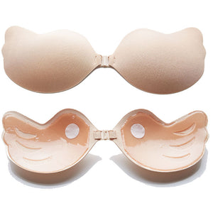 Strapless Black Breast Pad Push Up One-piece Invisible Bra Breathable Safety For Wedding Dress