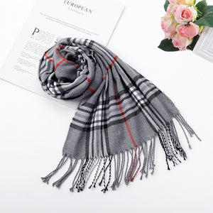 Autumn And Winter British Style Plaid Scarf Winter