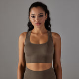 New Seamless Quick-drying Yoga Clothes Sexy Beauty Back Shockproof Push-up Sports Bra