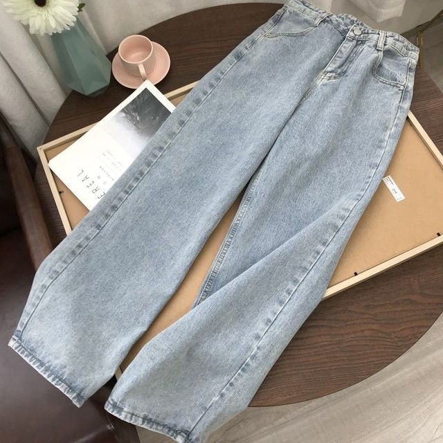 Ladies High Waist Stretch Skinny Jeans Blue