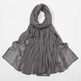 Curling Rayon Wrinkle Scarf Women's Simple Toe Cap