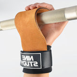 Three-layer Thick Cowhide Fitness Gloves With Pull-up Men And Women Palm Support