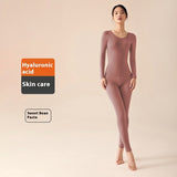 Hyaluronic Acid Moisturizing Warm Long Sleeves Trousers Heating And Warm-keeping Suit Women