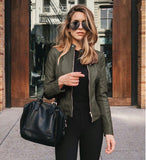 Leather PU suit jacket