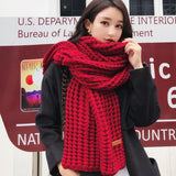 Women's Simple Thick Warm Woolen Scarf