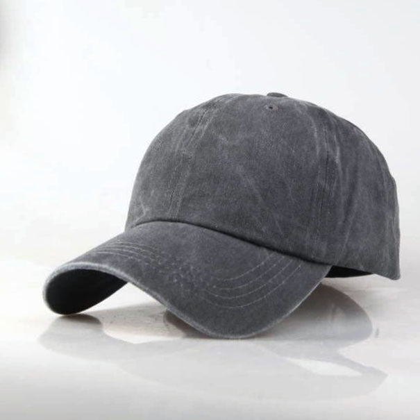 Washed Solid Color Light Board Baseball Cap For Women