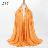 Chiffon nail pearl scarf hijab