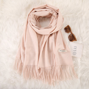 Women's Fashionable All-match Cashmere Tassel Double-sided Scarf