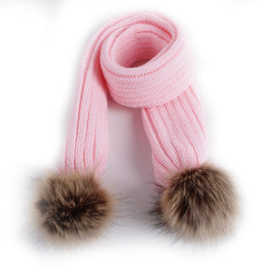 Children's Fashionable Warm Hat And Scarf Set