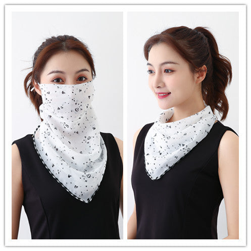 Summer Thin Hanging Ear Multifunctional Gauze Scarf