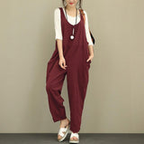 Bib Plus Fat Plus Size Women's Loose Casual Pants Bib Trousers