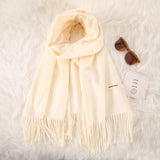 Women's Fashionable All-match Cashmere Tassel Double-sided Scarf