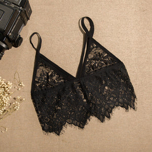 Fashionable lace condole belt hollow-out bra sex appeal female underwear 100 take vest