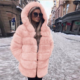 Women Luxury Winter Warm Fluffy Faux Fur Short Coat Jacket