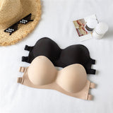 Invisible Strapless Gathered Bra