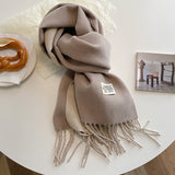 New Scarf Autumn And Winter Popular Color Matching Cashmere Scarf For Women